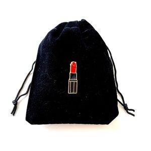 💄3/$10💄Red Lipstick in Black Tube Pin for Clothes & Accessories